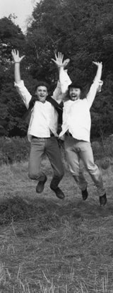 Jim and Ian jumping